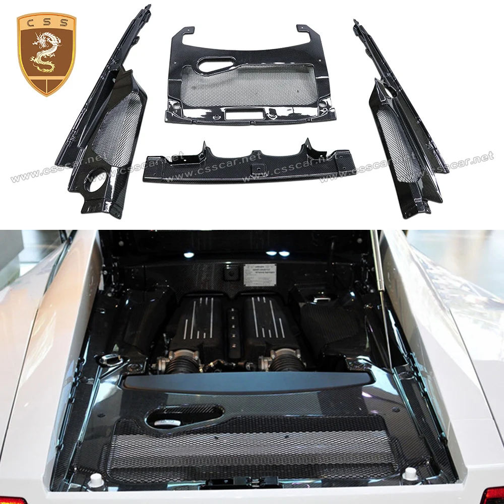 Real Carbon fiber Large Engine Cover Front For Lamborghini Gallardo LP550 LP560 LP570 Interior Trim Decoration