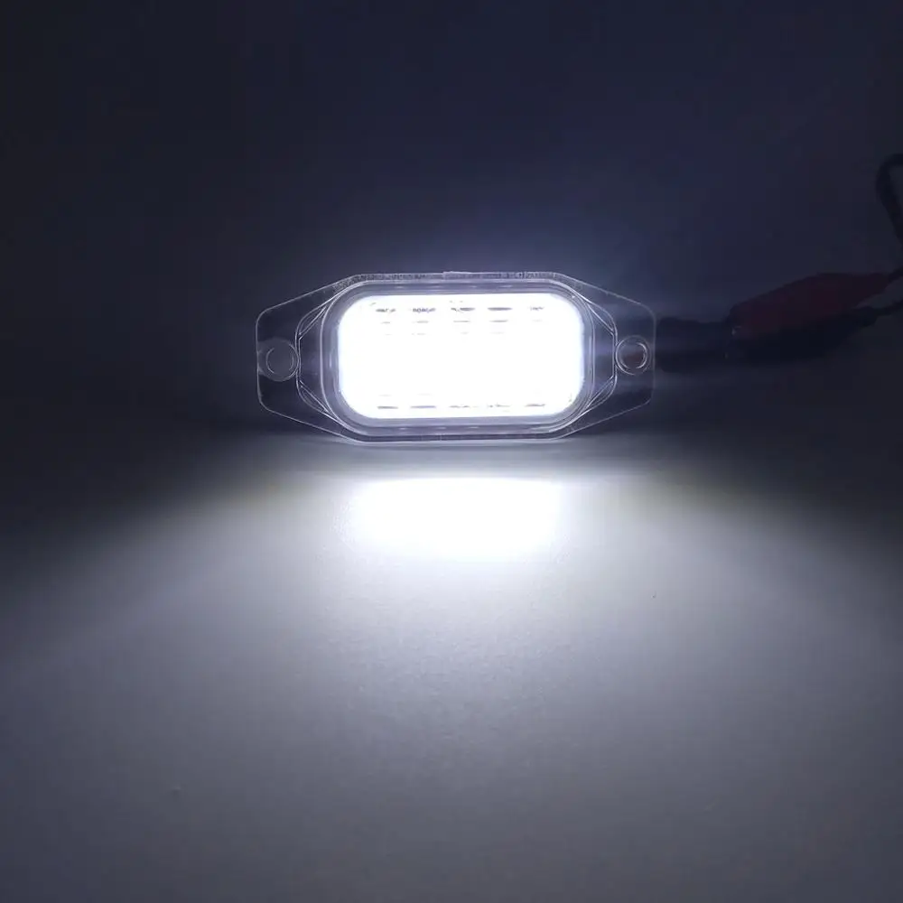 2Pcs For Toyota Prado 2010-2016 Clear Lens High Brightness White LED License Plate Light Number Plate Lamp
