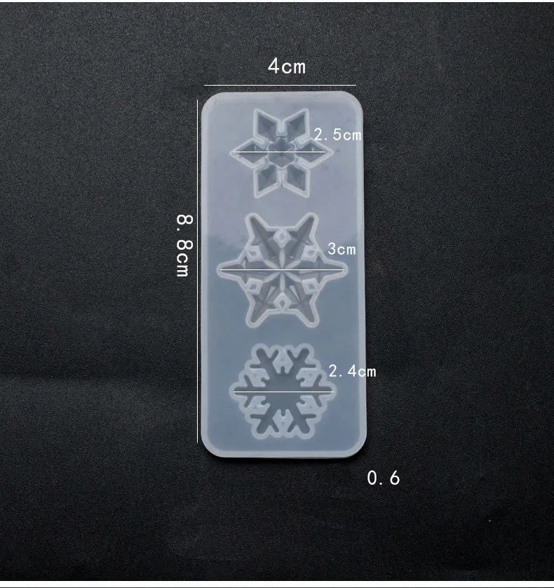 عيد الميلاد الهالوين ندفة الثلج زخرفة زهرة الخرز قالب من السيليكون للعثور على المجوهرات قلادة صنع قوالب راتنجات الايبوكسي #6