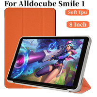 Ultra Thin Three Fold Stand Case For Alldocube Smile 1 8inch Tablet Soft TPU Drop Resistance Cover For SMILE 1 New Tablet