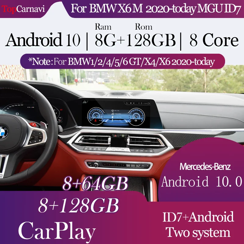 Topcarnavi intelligent navigation Android play video multimedia CarPlay box Android box for BMW X5 M/X6 M/1 m/2 m/3 M/5 m 2020-today