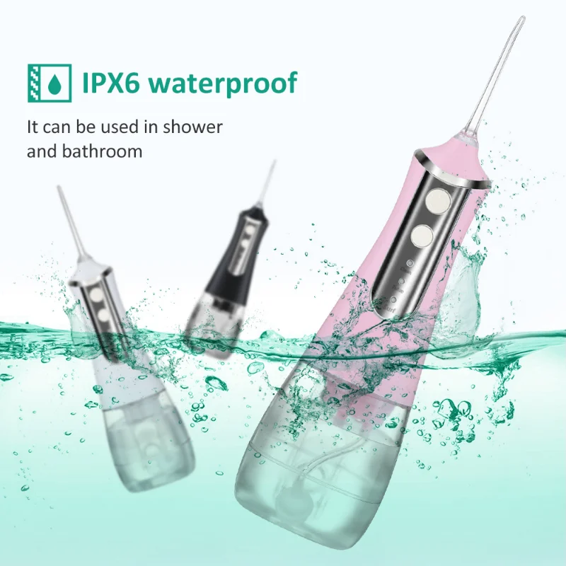 أداة ري الفم لطب الأسنان مقاوم للماء الأسنان الأنظف USB قابلة للشحن جهاز تنظيف الأسنان بالماء المحمولة 300 مللي Waterpulse الكهربائية غسل الأسنان