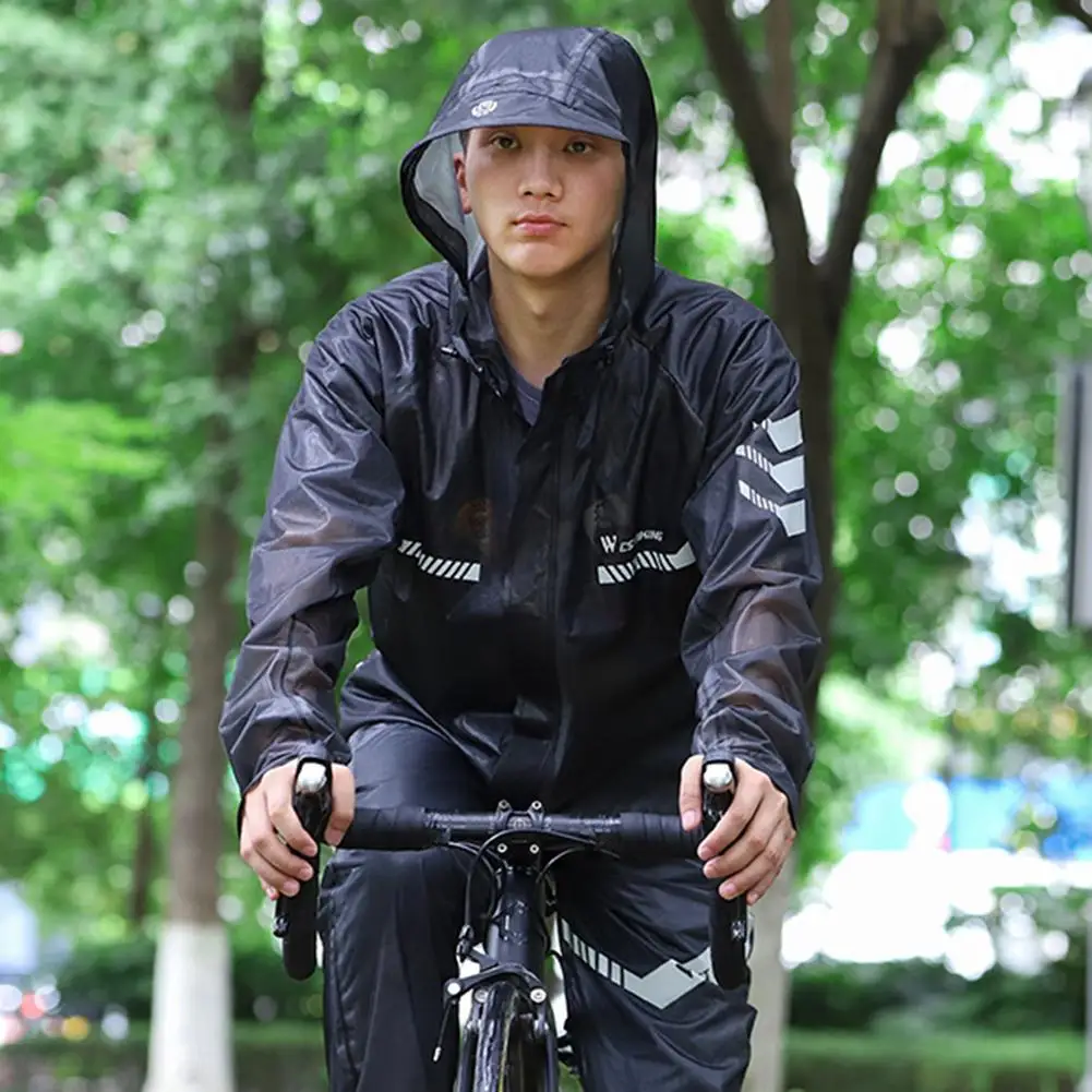 MTB Bike Cycling Jacket Sets Men Women Waterproof Windproof Raincoat Reflective Rainwear Suit Bicycle Camping Clothing 2021