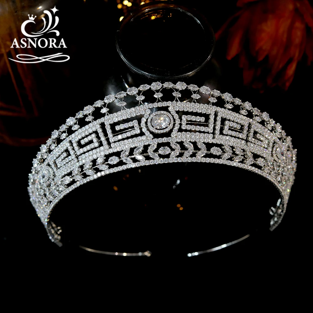 

European Retro Cubic Zircon Wedding Tiara CZ Bridal Headband Queen Princess Pageant Party Crown Bridesmaids Women Jewelry