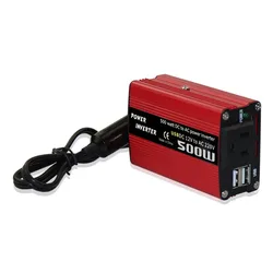 500W DC to AC Power Converter DC 12V to 220V 110V AC Car Inverter Automatic Transformer With Dual USB Car Charger Adapter