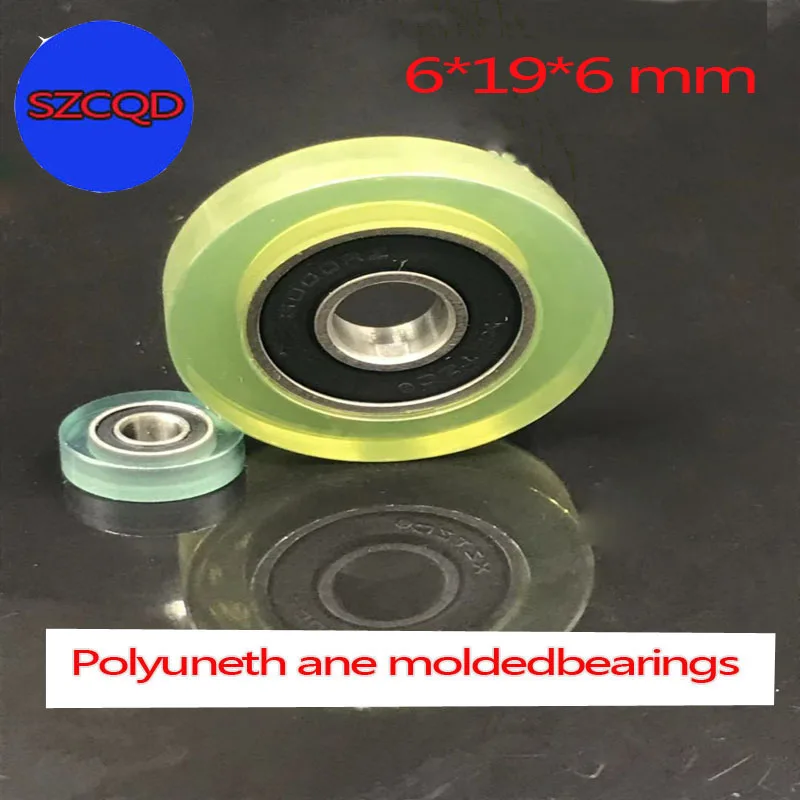 2PCS 6*20*6 mm, Poliuretano PU, Mancais 606, Rodas Revestidas de Borracha Para Resistencia ao Desgaste, Mancais de Polia, Ro
