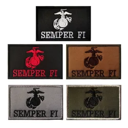 Insignia militar del capítulo del Cuerpo de Marines de EE. UU., bolsa de Ropa, bordado, parches de gancho y lazo, accesorios de América, pegatinas de sombrero, apliques