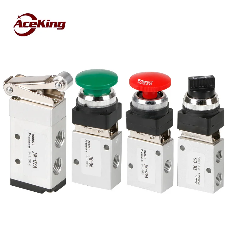 JM Mechanical valve manual air valve jm-05 roller button 07 two position three-way valve 06A control valve pneumatic switch