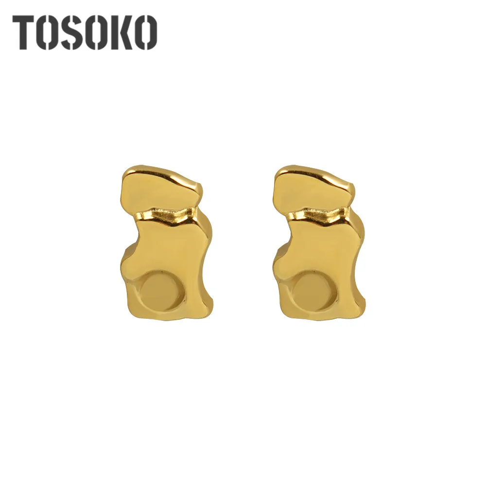 

TOSOKO Stainless Steel Jewelry Special Shaped Geometric Earring Set Women's Fashion Pendant Necklace BSP1052 BSF455