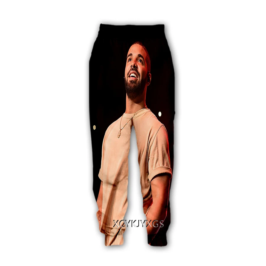 Xinchenyuan f.t rapper aubrey graham drake impressão 3d calças casuais sweatpants calças retas calças de jogging calças k44