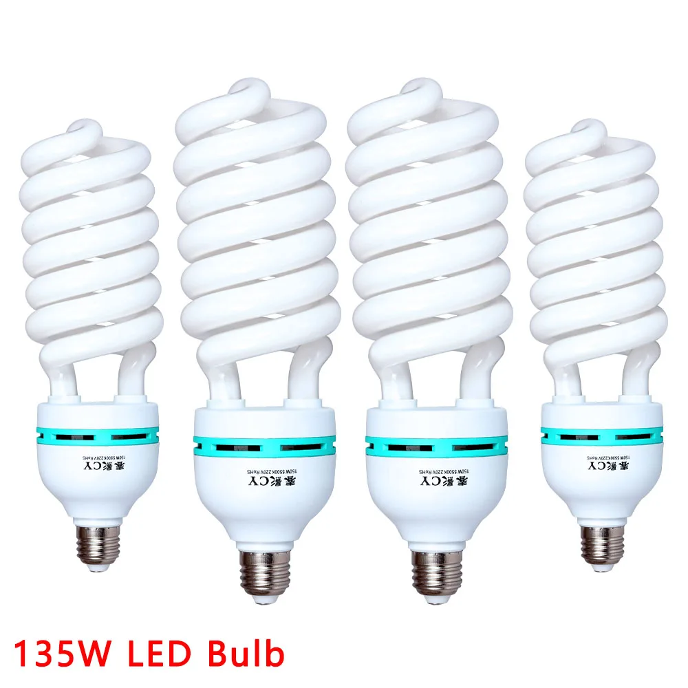 135W LED Lighting Bulbs Photography Video Light Lamp Light Bulb Daylight E27 Socket For Softbox Photo Video Studio