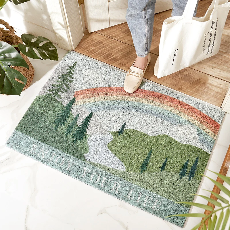 

New Living Room Mat Home Door Mat Carpet Living Room Mat PVC Anti-slip Mat Hallway Entrance Door Mat Dustproof Custom Mat Carpet