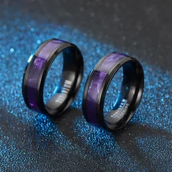 KNOCK High quality private order Purple Color 316L Stainless Steel men women Gift Rings Dainty Female Nice Finger Jewelry