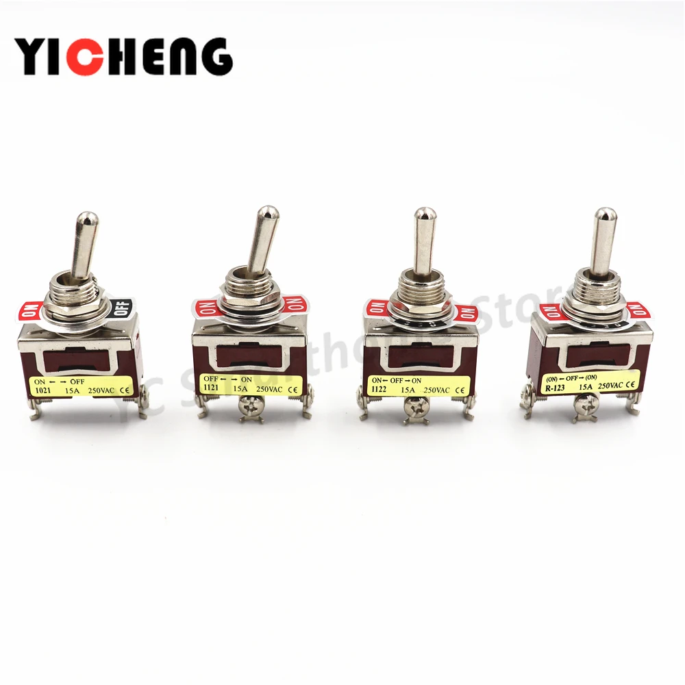 1Pcs คุณภาพสูง 12 มม.สลับสวิทช์สวิทช์จับ Momentary สลับ/Self-locking สลับฟุตทองแดงเปลวไฟทนไฟเชลล์ SPDT