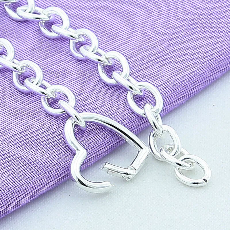 Women Bracelets 925 Sterling Silver Heart Buckle Bracelet For Women Romantic Bracelets Silver 925 Jewelry