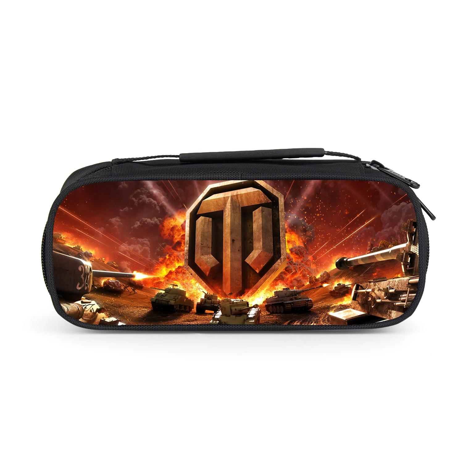 Game World Of Tanks Boys Girls Cartoon Pencil Case Bag School Pouches Children Student Pen Bag Kids Purse Wallet