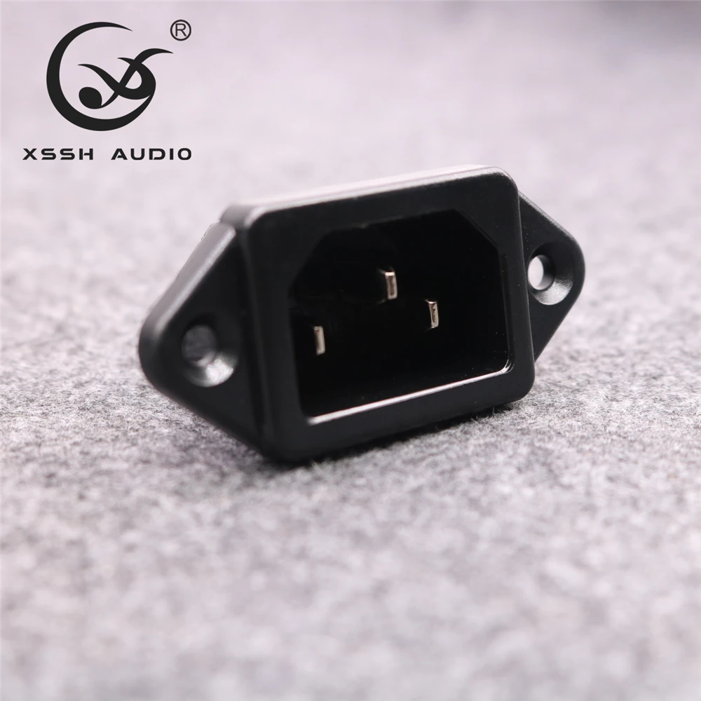 4 قطعة مخرج طاقة لتقوم بها بنفسك HIFI T2 النحاس تصفيح الروديوم تصفيح الذهب موصل الولايات المتحدة التوصيل 3 دبابيس التيار المتناوب 250 فولت 10A IEC مدخل المقبس الكهربائي