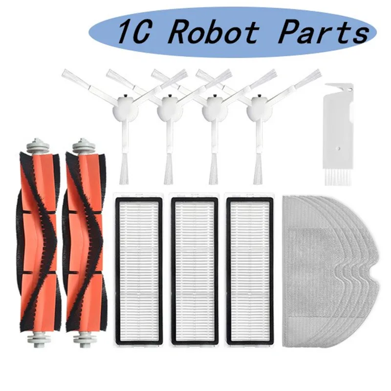 Xiaomi-ملحقات مكنسة كهربائية روبوتية Mijia 1C Mi STYTJ01ZHM ، فرشاة رئيسية ، فرشاة جانبية ، فلتر Hepa ، قماش