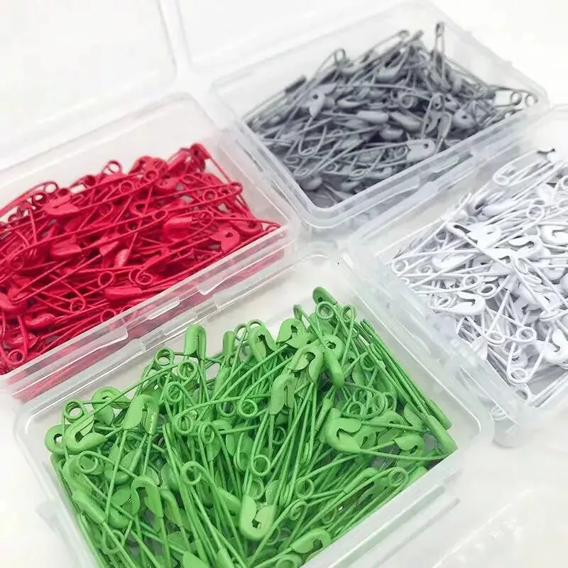 100pcs Mix Color Colorful Safety Pins DIY Sewing Tools Clothing Accessory 28/38mm Cardigan Sweater Small Brooch Clothing Tag Pin