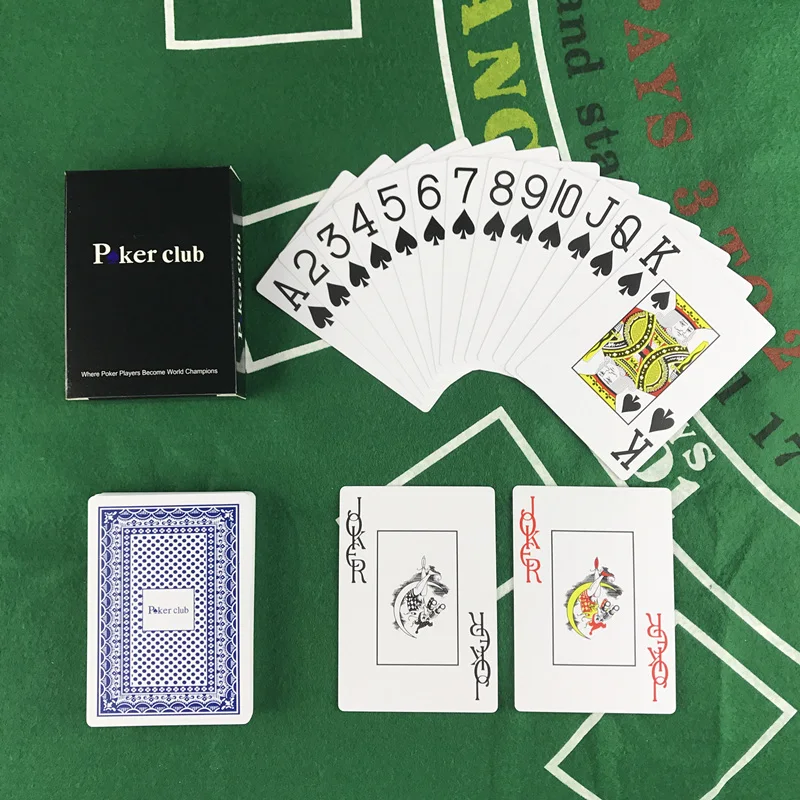 Cartes de jeu en plastique résistantes à l\'eau, pour poker, club, baccarat, Texas Hold\'em, jeux de société, 2.48x3.46 pouces, 10 pièces par lot