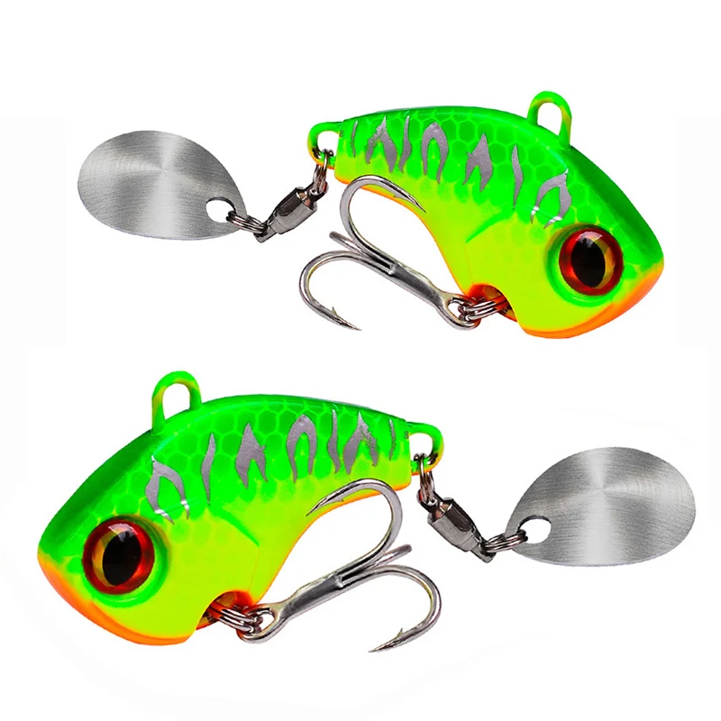 Rotating Metal VIB vibration Bait Spinner Spoon Fishing Lures 6/10/ 15/21/28g Jigs Trout Winter Fishing Hard Baits Tackle Pesca