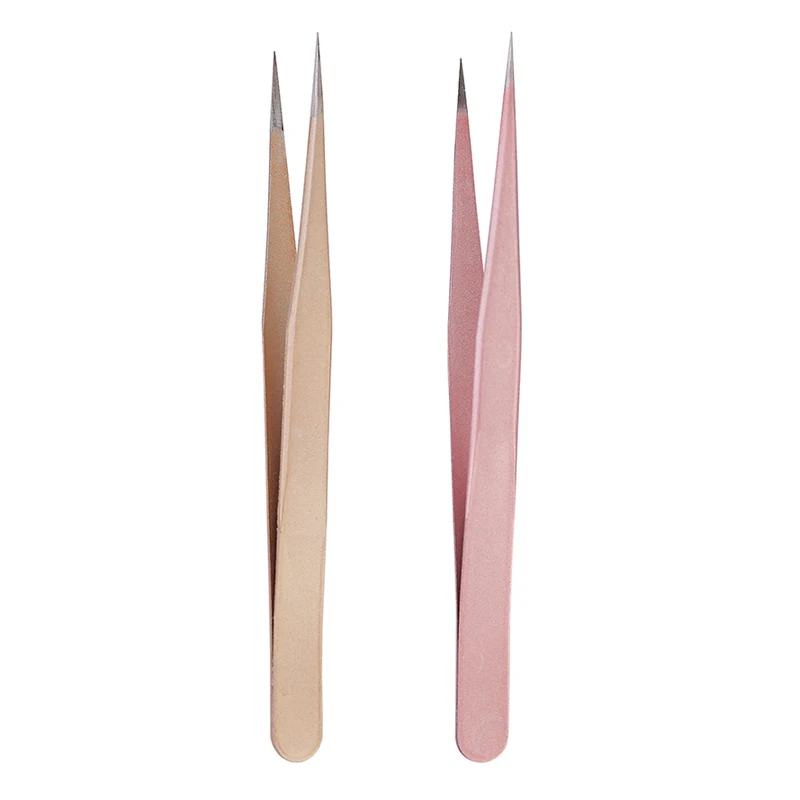 Rose Gold RVS Champagne Pincet Wenkbrauw Nipper Strass Picker Tool Valse Wimper En Nail Art Tool