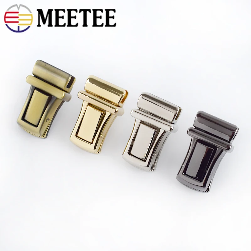 

2/4pcs 21x35mm Rectangular Pressed Push Metal Locks Women handbags Lock Snap Decor Clasps Closure DIY leather Bag Accessories