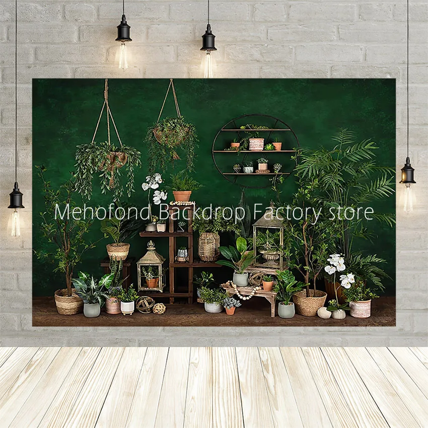 

Mehofond Tropical Green Plants Vase World Photo Background Children Birthday Baby Shower Decor Photography Backdrop Photocall