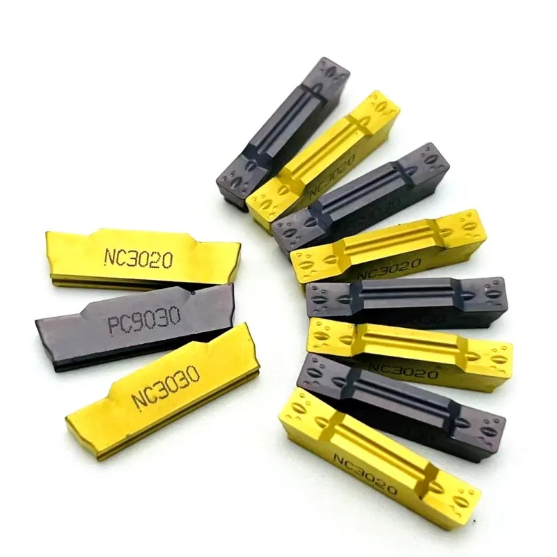 10 Chiếc MGMN150 MGMN200 MGMN300 MGMN400 NC3020 NC3030 PC9030 Làm Khe Carbide Lưỡi Dao Cắt Và Làm Khe Dụng Cụ MGMN300