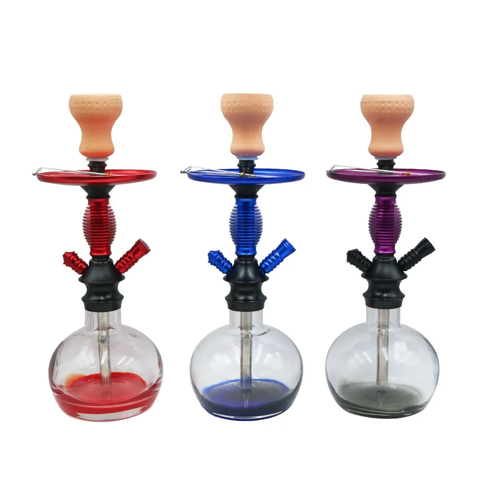 

Metal Small Hookah Shisha Pipe Set Glass Bottle Smoking Hose Bowl Metal Tongs Charcoal Tray Shisha Accessories