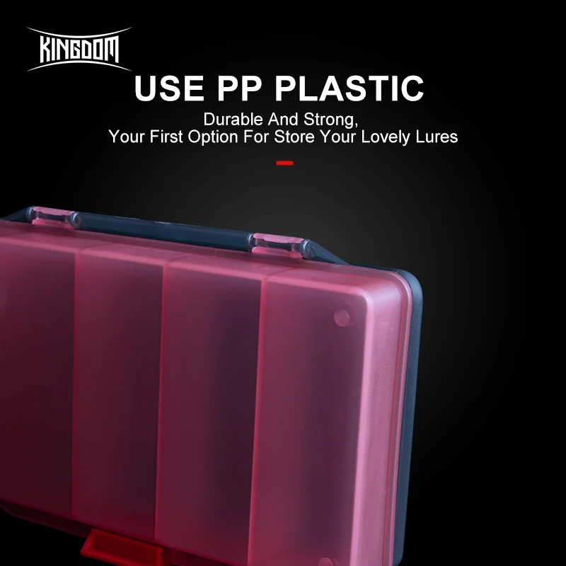왕국 낚시 태클 상자 물고기 미끼 후크 미끼 구획 보관 케이스 상자 Pesca 낚시 액세서리에 대한 낚시 태클 상자