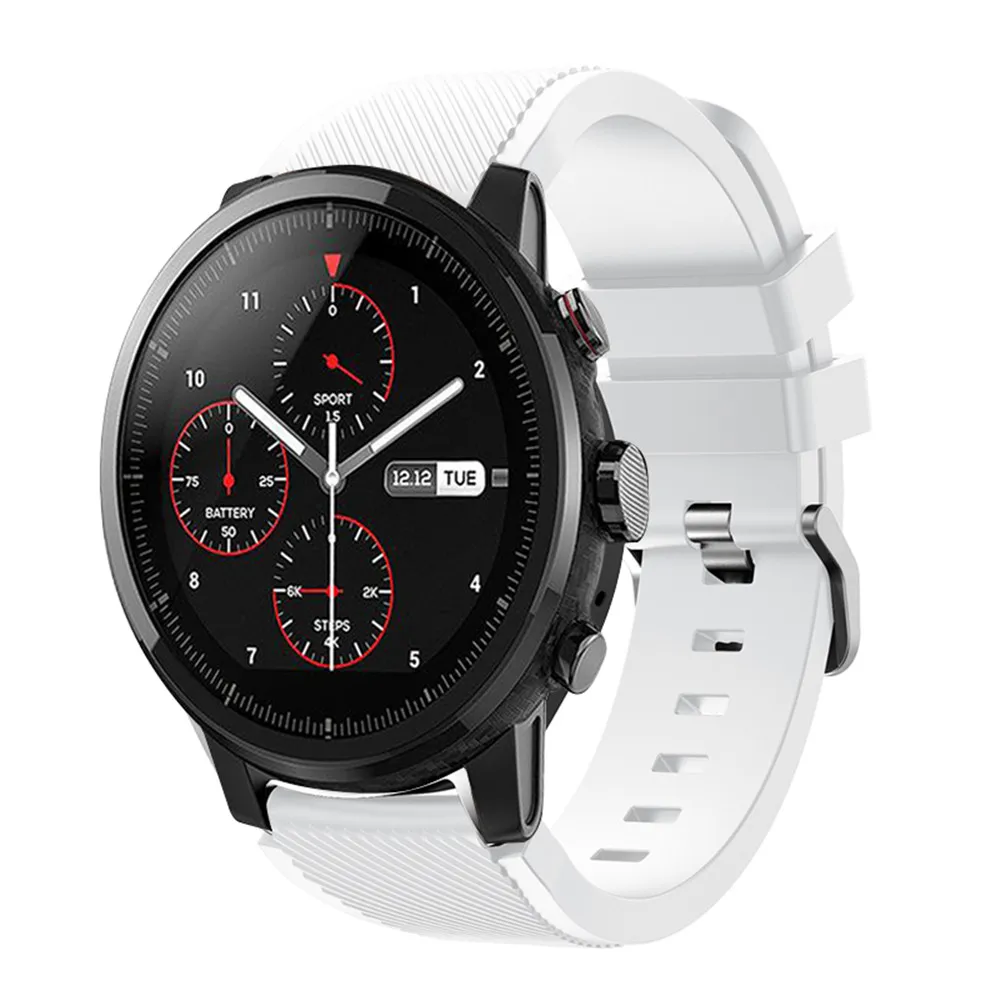 Dành cho Xiaomi Huami AMAZFIT GTR 47mm 22mm silicon thông minh dây đeo đồng hồ Cho đồng hồ Huawei watch GT 46MM Dây Thay Thế dây đeo tay vòng tay