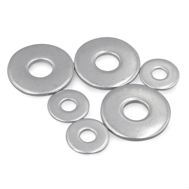 1/100X M2.5 M3 M3.5 M4 M5 M6 M8 M10 M12 M14 M16 A2-70 304 Stainless Steel Large Size Oversize Big Wider Flat Washer Plain Gasket