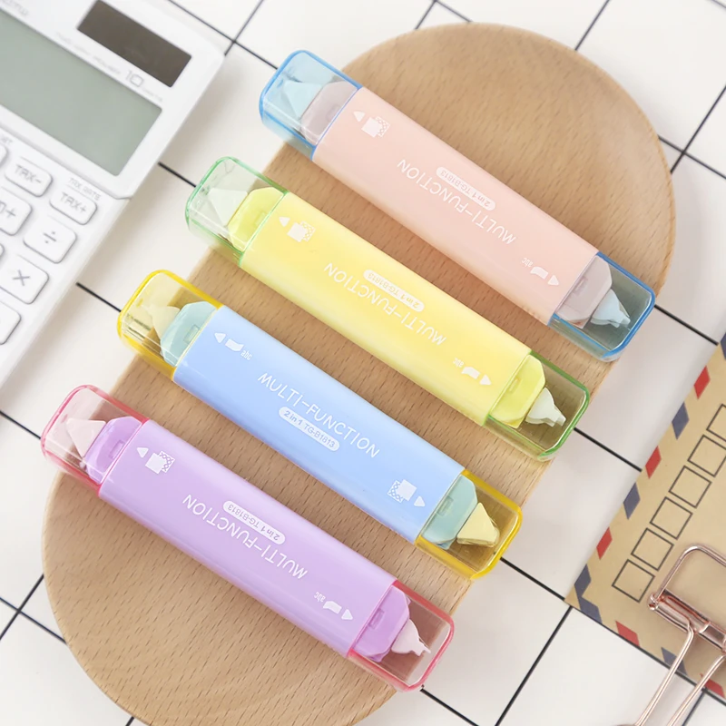 Mohamm 1 Piece Correction Tape With Double-sided sticky Tape Combination School Supplies Korean Stationery Kawaii Accessories