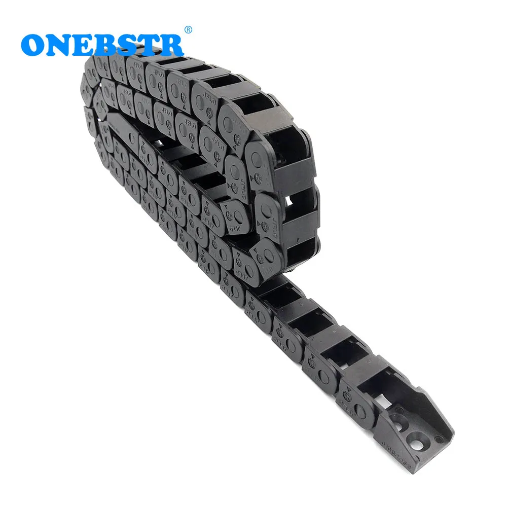 JFLO 1Meter 10x10 10x15 10x20 Wire Carrier Cable Drag Chain Bridge Non-opening With End Connectors Tanks Towline Free Shipping