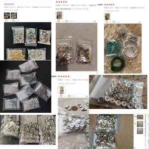 50/100pcs Beads espaciadores de diamantes de imitación Mezcla de color checo espaciadores de metal de cristal para joyas que hacen aretes de bricolaje Accesorios de pulseras 8 mejores encantos de cristal de ventas para joyas - №4