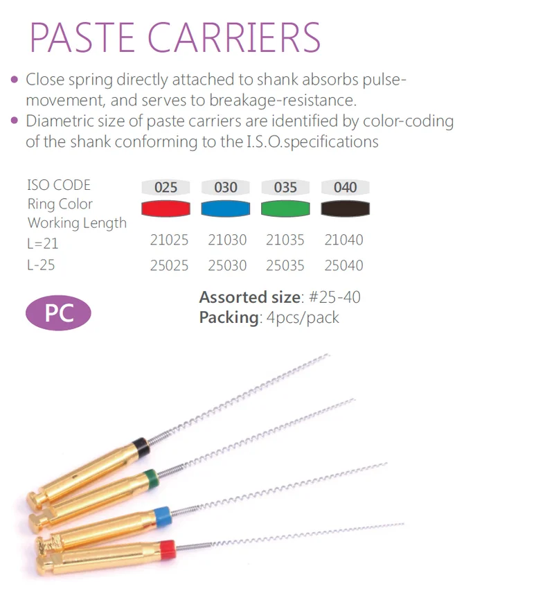 Dental Lnstrument Lentulo Paste Carriers Endo Files Root Canal Files For Dentistry Tool Material