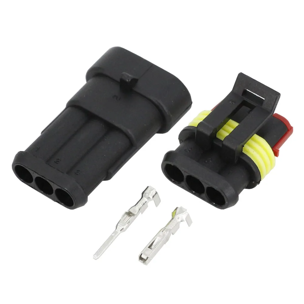 100 Sets 3 Pin 1.5 Connector, Waterproof Electrical Wire Plug DJ7031-1.5-11/21 Xenon lamp connector  Automobile Connector