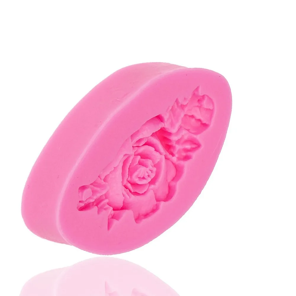 Rose Flower Cake Silicone Mold Fondant Cake Decorating Chocolate Candy Molds Resin Clay Soap Mould Kitchen Baking Cake Tools