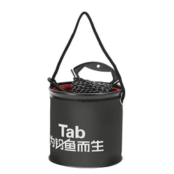 Thicken EVA Outdoor Folding 5L Fishing Bucket Live Fish Box Car Wash Bathroom Kitchen Bucket Fishing Bait Buckets Tackle Tools