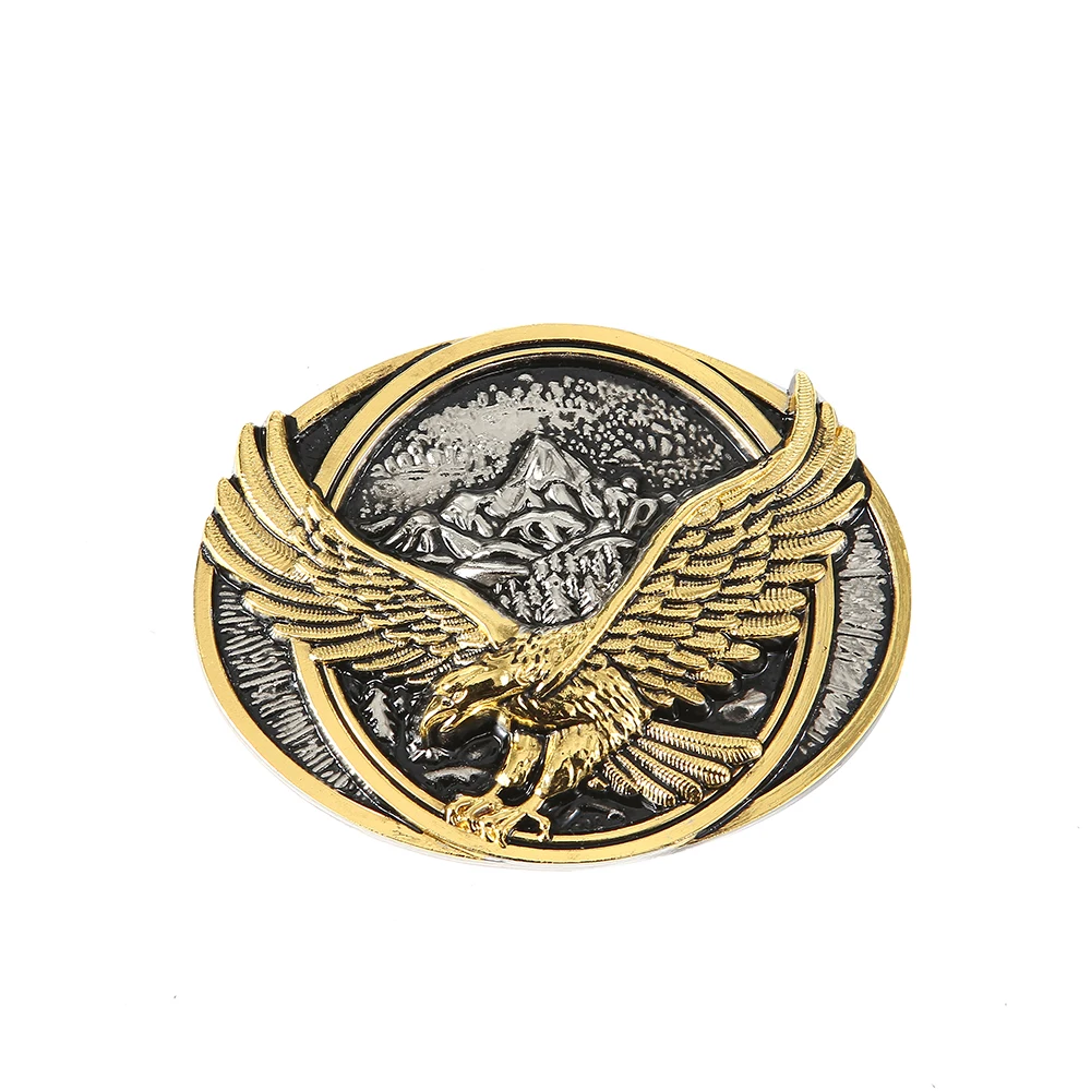 

Western Cowboy Zinc Alloy Ready to Action American Eagle Attitude Buckle