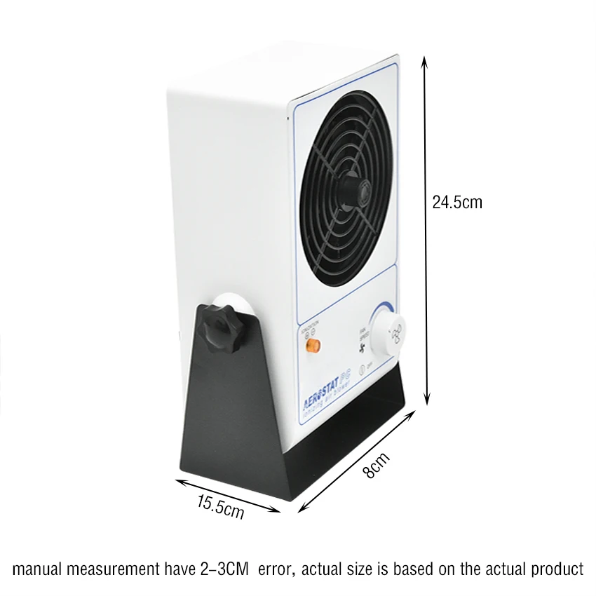 Imagem -04 - Ionizadores Antiestáticos Profissionais do Benchtop do fã do Íon Eliminam a Eletricidade Estática 25w 110v 60hz ou 220v 50hz 45 110110cfm 40cm 60cm os