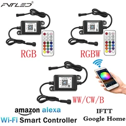 Wodoodporna inteligentne wifi aplikacja na telefon LED RGB kontroler rgbw dla FVTLED zewnątrz doprowadziły światła pokładowe dla Alexa Echo Googlehome IFTTT