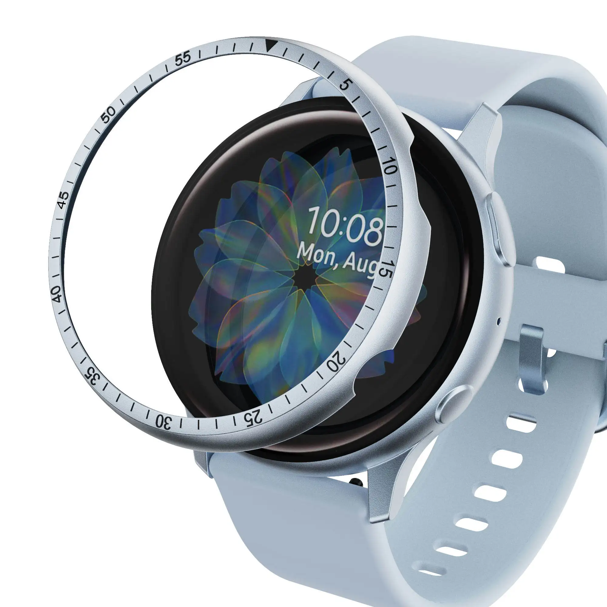 ฝาโลหะผสมแหวนสำหรับSamsung GalaxyนาฬิกาActive 2 44มม.40มม.Smartwatch Dialกาวป้องกันรอยขีดข่วนป้องกันกรณีโลหะ