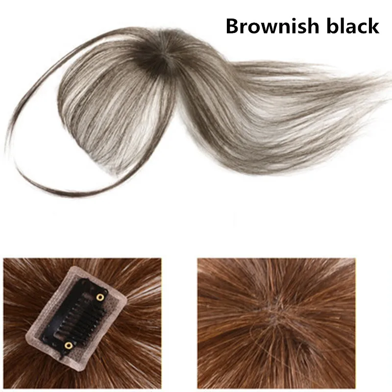 Flequillo de cabello humano brasileño 3D, extensiones de cabello humano Remy, hecho a mano
