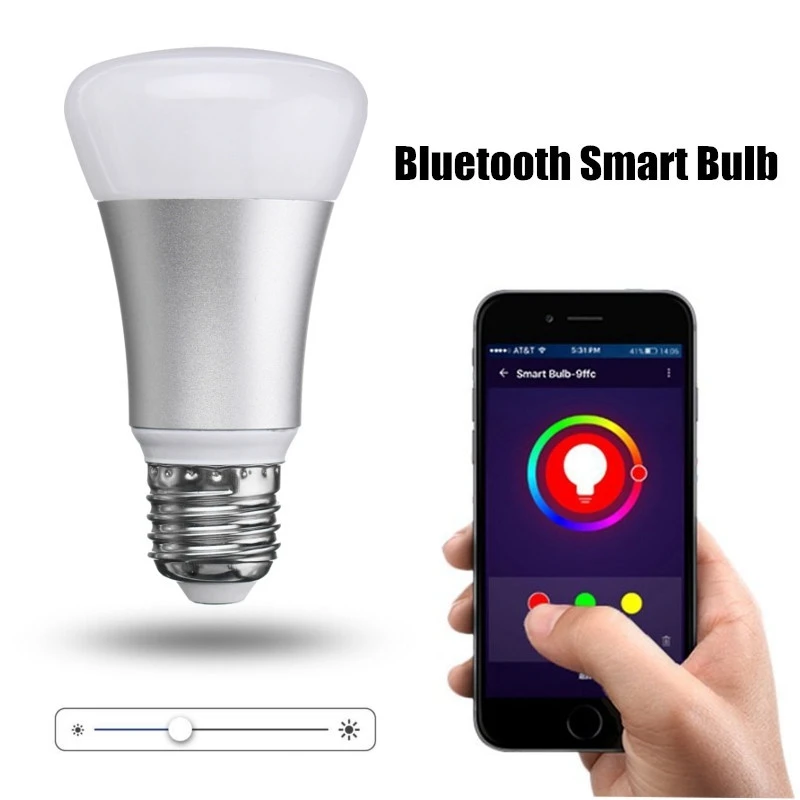 1 шт. E27 85-265V Светодиодный светильник RGB Bluetooth Wifi приложение Управление смарт-лампы RGBW/RGBWW светодиодный лампы ИК-пульт дистанционного управления Управление домашнего освещения