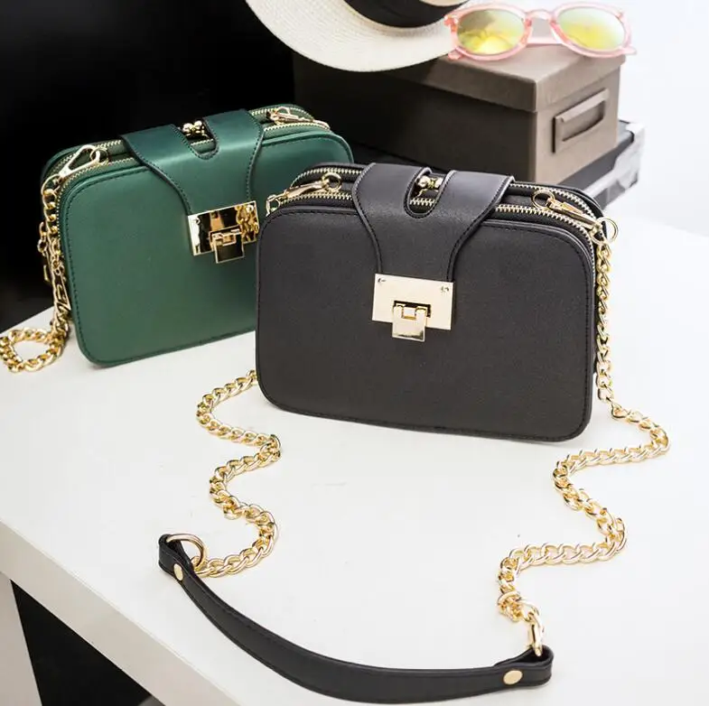 New women\'s chain small bag fashion single shoulder diagonal female bag flip frosted matte jelly package three small square bag