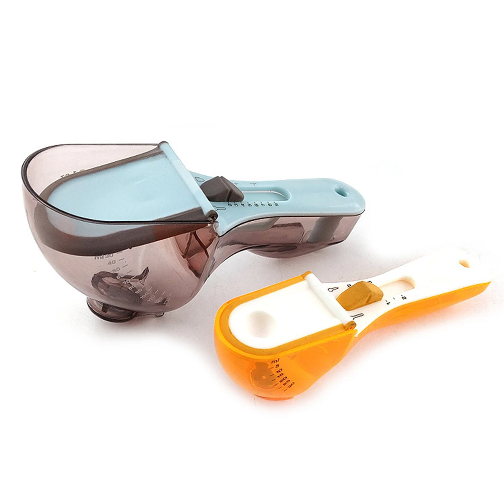 1Pc Kitchen Home Adjustable Measuring Spoon With Scale Baking Cooking Quantitative Spoon With Scale Magnetic Measuring Spoon