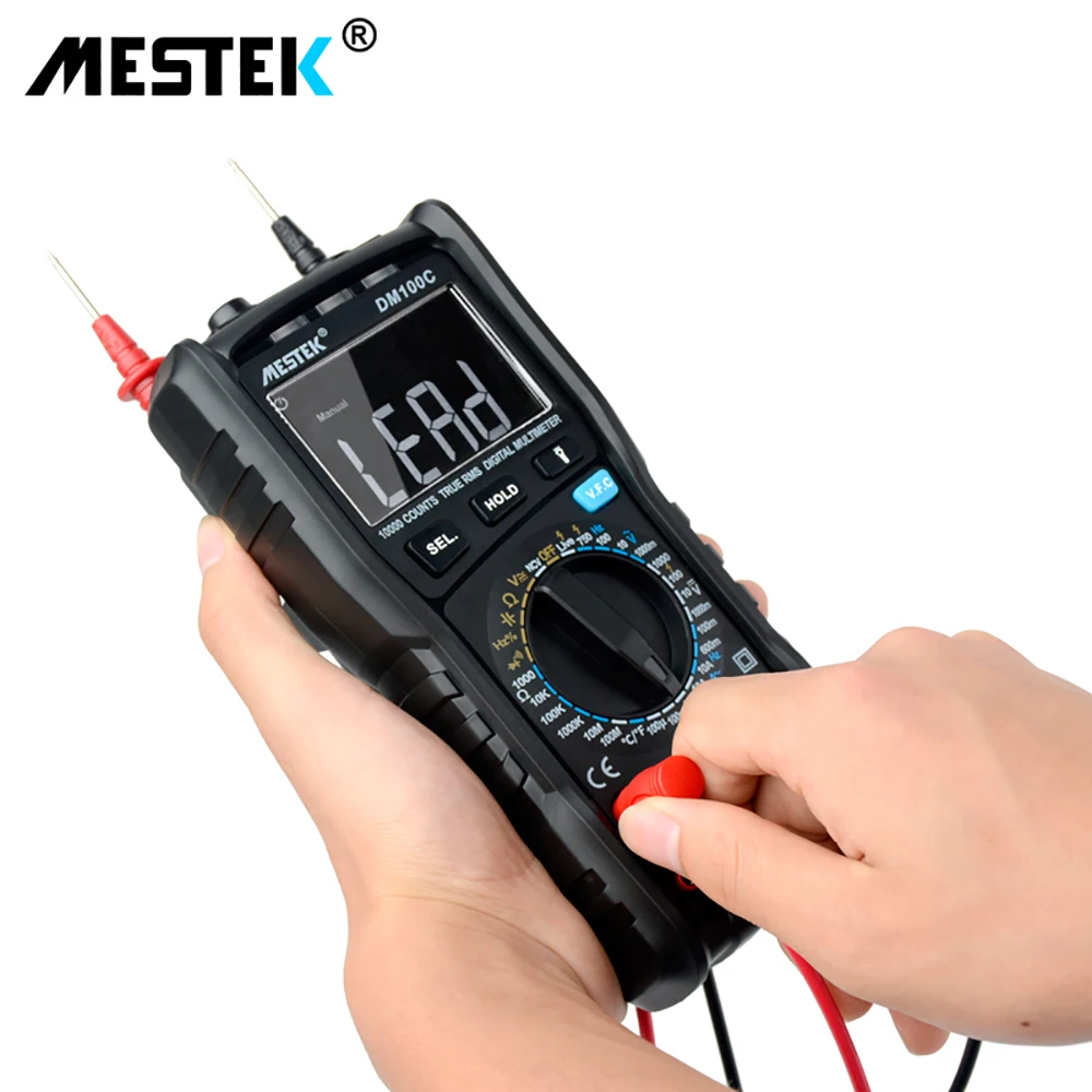 Digital Multimeter High Speed Smart Double Core T-rms NCV Temperature multimetro Anti-burn Fuse Alarm multimeters MESTEK DM100