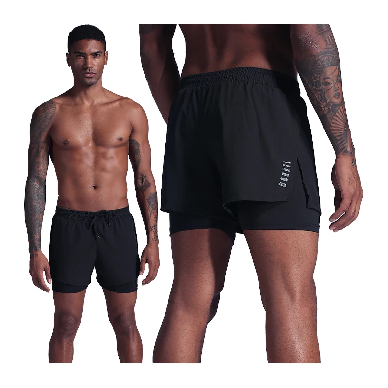 Pantalones cortos de LICRA para hombre, Shorts de secado rápido para correr, entrenamiento, culturismo, gimnasio, deportes de malla, trotar, tenis